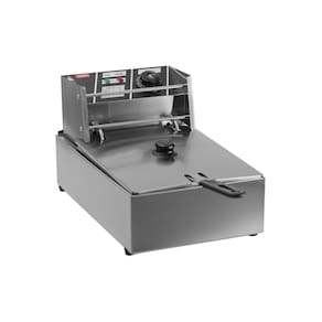 Fritadeira Elétrica De 5 Litros Com Tampa 1 Cuba Em Inox