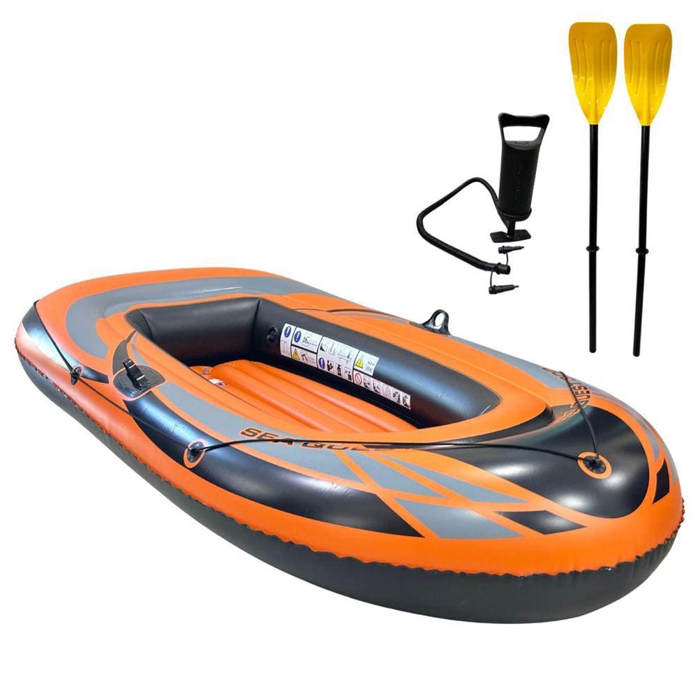 Bote Inflável 235cm Importway + 2 Remos + Bomba Manual