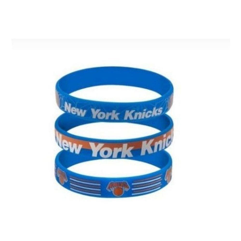 Cartela C/ 3 Pulseiras De Silicone New York Knicks