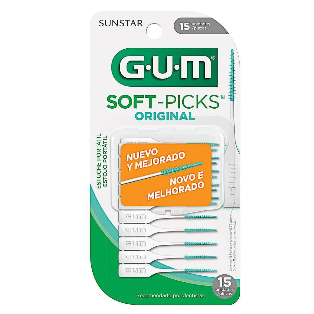 Escova Interdental Gum Soft-Picks Tradicional Com 15 Unidades