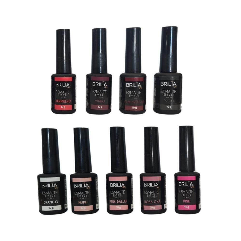 Kit Brilia Nais Esmaltes Essencial Com 9 Un