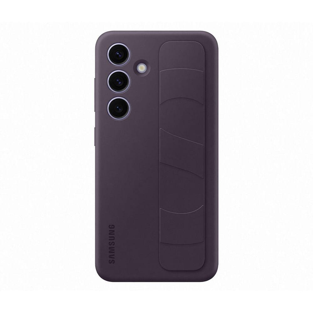 Capa Protetora Silicone com Cinta Galaxy S24 - Violeta Escura