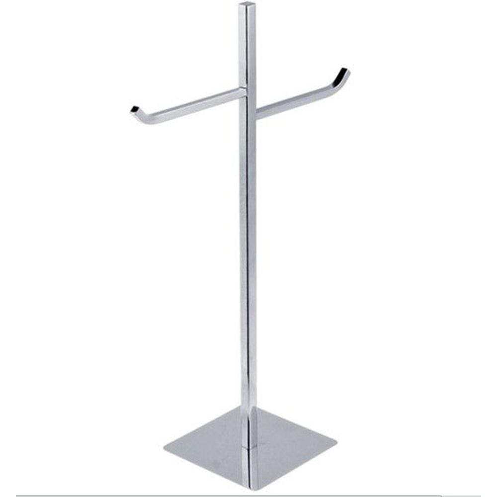 Toalheiro de Mesa Duplo Quadrado Plus Latão Cromado