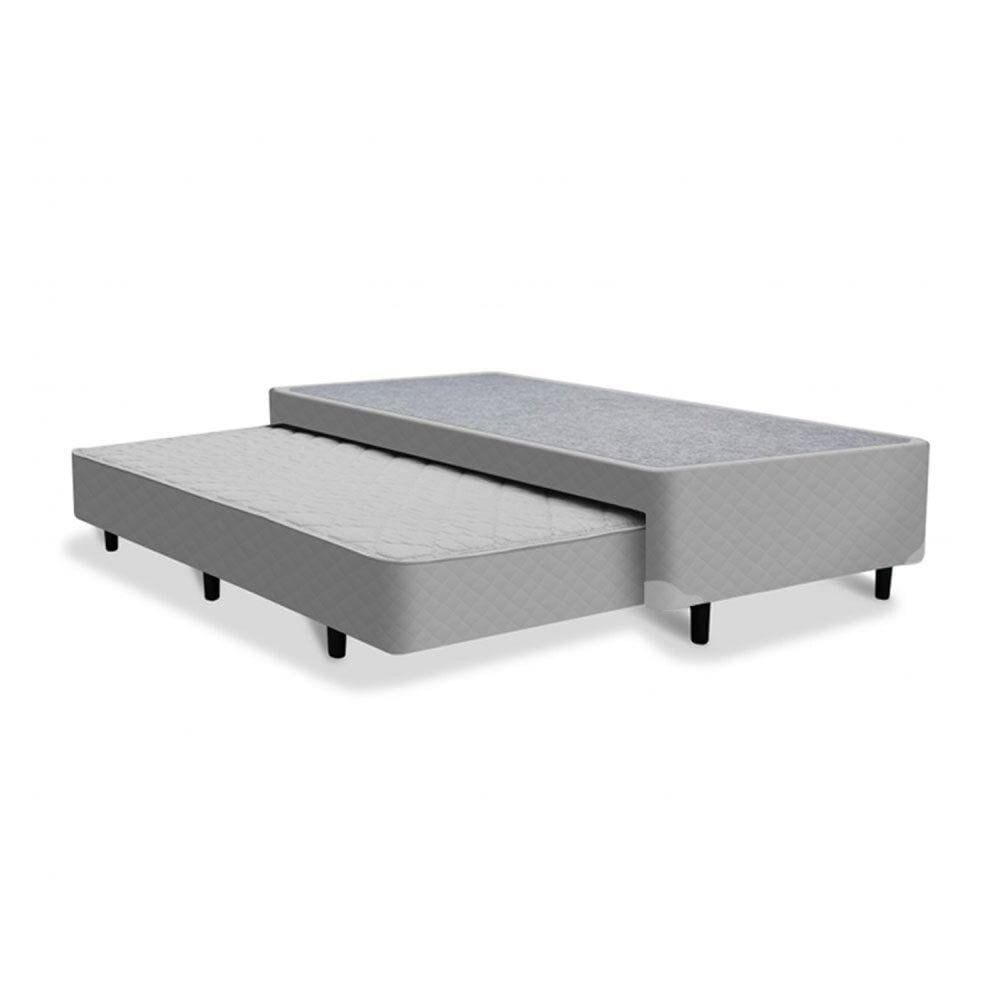 Base Box Bicama Molejo Basic Solteiro Yescasa Mescla Cinza