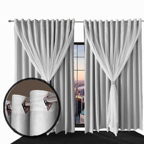 cortina blackout Ana quarto de janela 5,50 x 2,70 bege