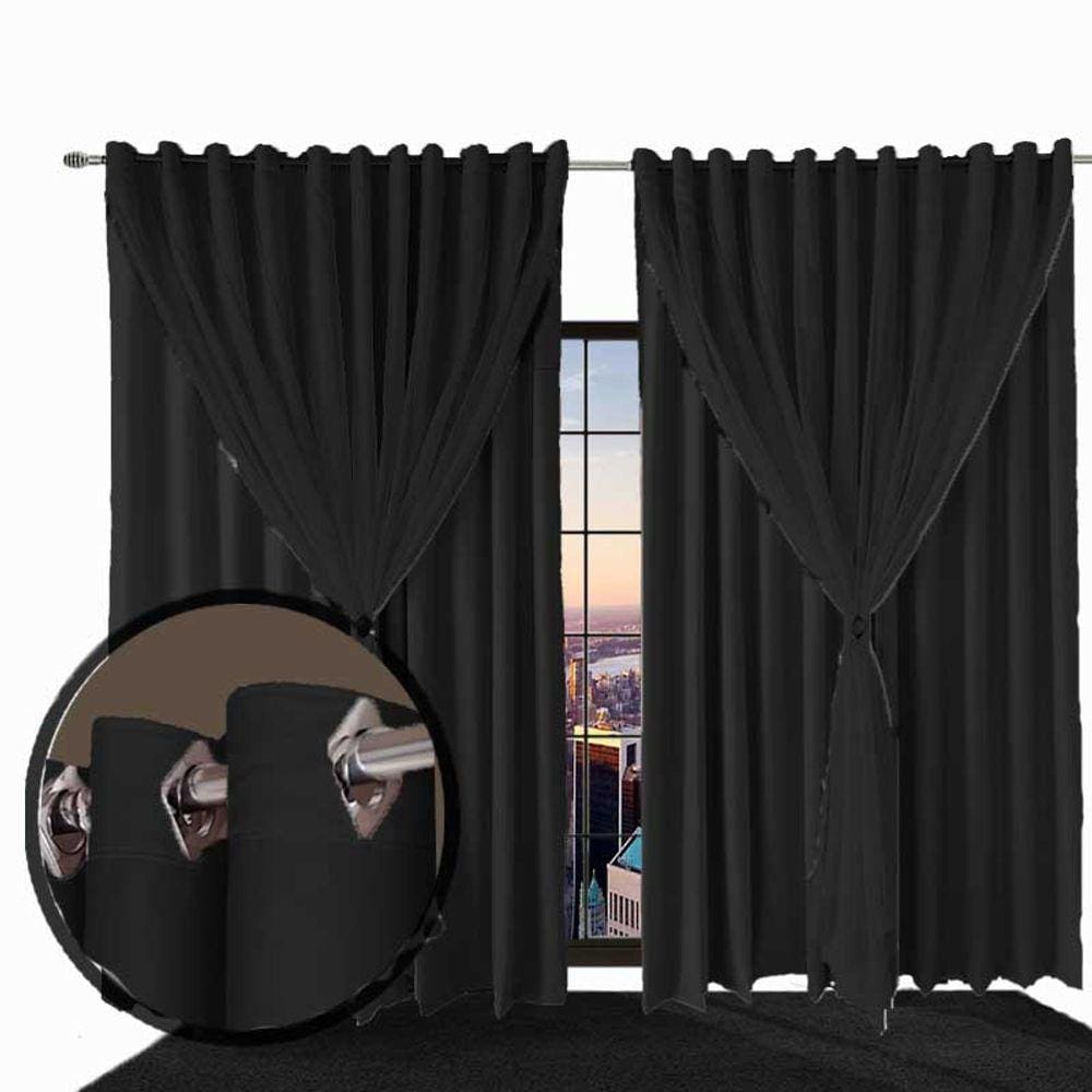 Cortina Ana Sala Quarto 7,00x2,50 Apartamento bege