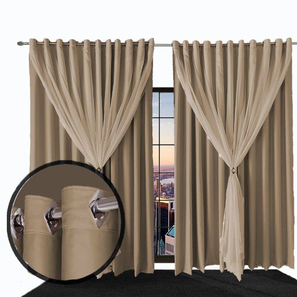 cortina para apartamento varao Ana 5,00x2,40 branco