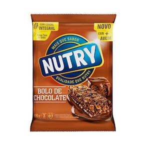 Barra de Cereais Nutry Bolo de Chocolate 3 Unidades