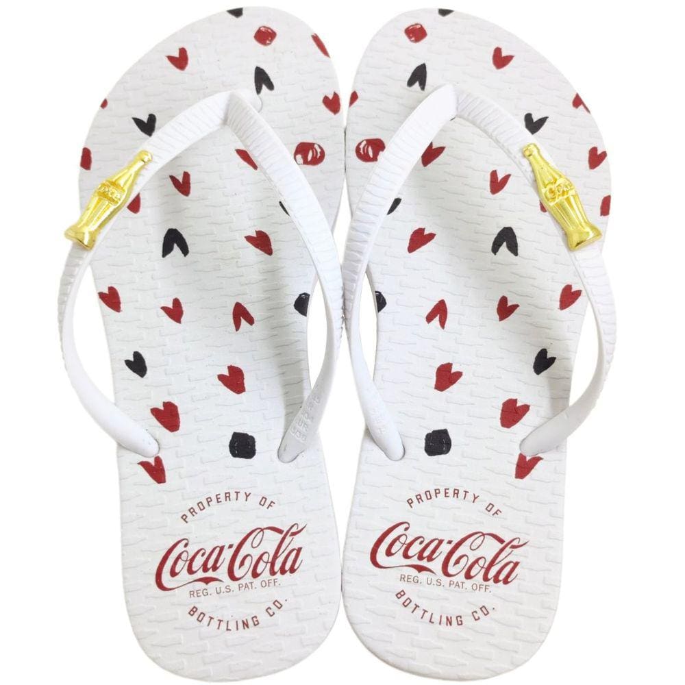 Chinelo De Dedo Feminino Casual Dia a Dia Borracha Coca Cola Herz Cc4150