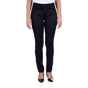 Calça Social Feminina Cintura Alta para Uniformes de Two Way - Preta