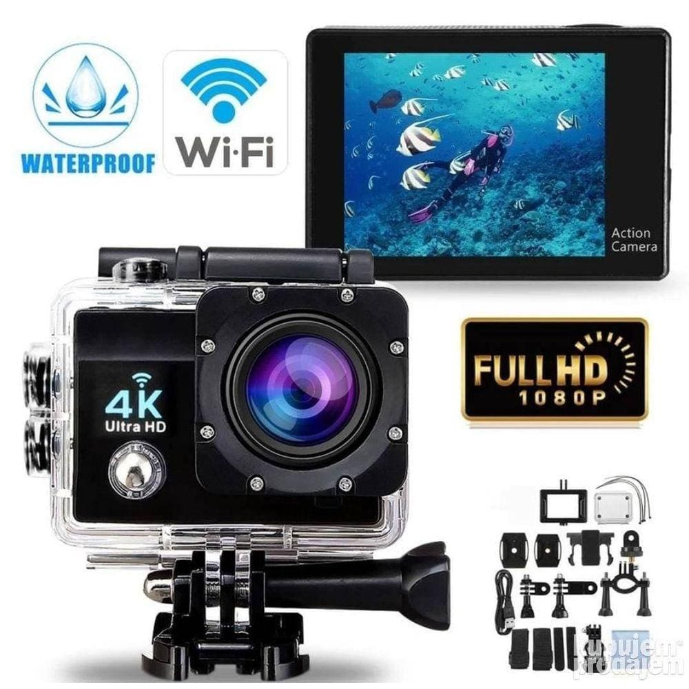 Câmera Action Go Cam Pro Ultra 4K: Wi-Fi, Prova D`Água