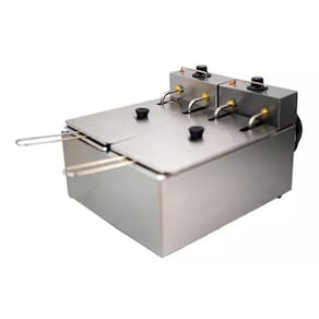 Fritadeira industrial  FDS-8 8L aço inoxidável 220V