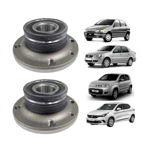 Par Cubo Roda Nakata Traseiro Direito + Esquerdo Com Rolamento Fiat Palio 1.6 16V 2001 A 2017