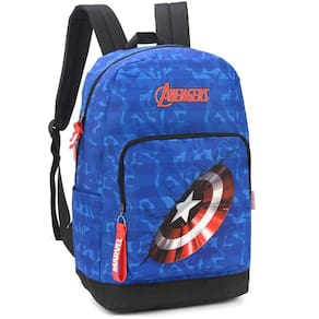 Mochila de Costas Luxcel Avengers Capitão América Azul Claro