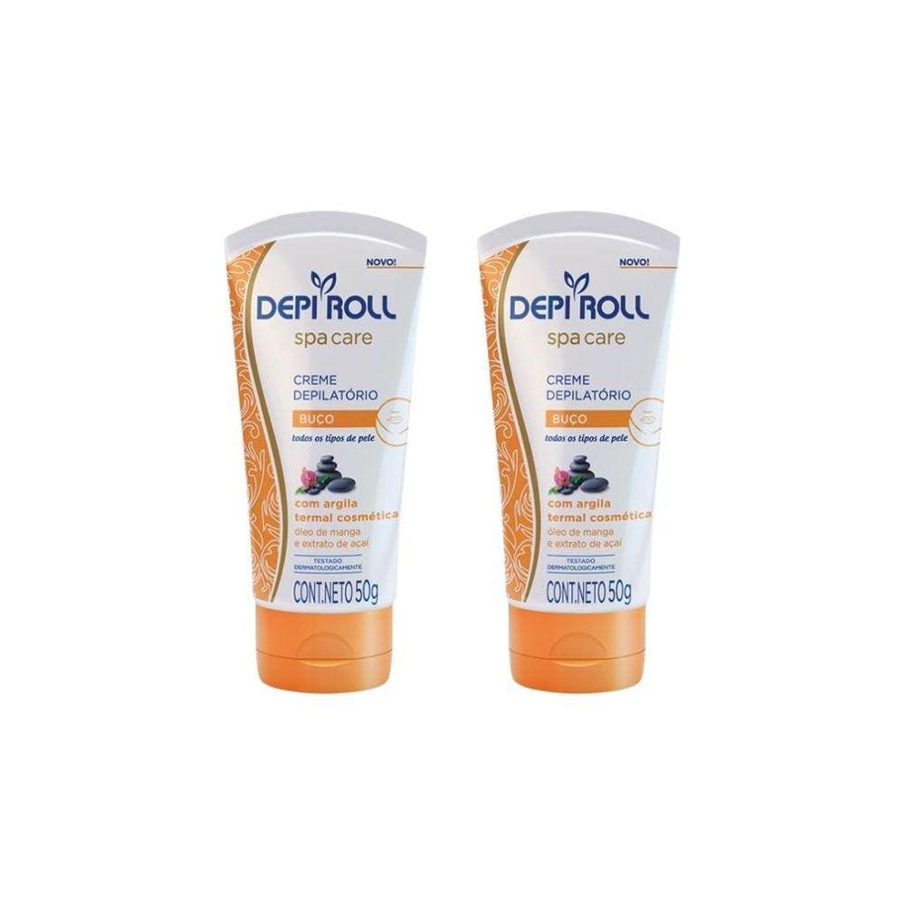Depilatorio Depiroll Creme Buço Spa Care 50G - Kit Com 2Un