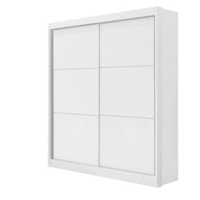 Guarda Roupa Solteiro 2 Portas 3 Gavetas - Santorini-Branco - Móveis D`Doro