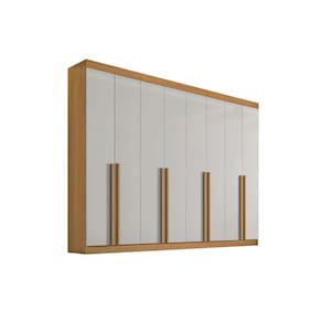 Guarda Roupa Casal 8 Portas 8 Gavetas - Daymont-Cinamomo/Off White - Móveis D`Doro
