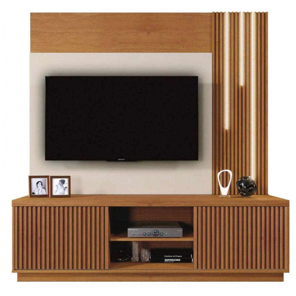 Home Siena Ripado C/led Cascata 2 Portas Tv 59 Mavaular