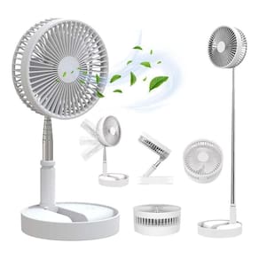 Ventilador Retrátil Recarregável De Mesa Usb Bateria 7200Mah