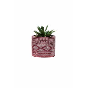 Vaso em Cimento com Suculenta Planta Artificial Cachepot