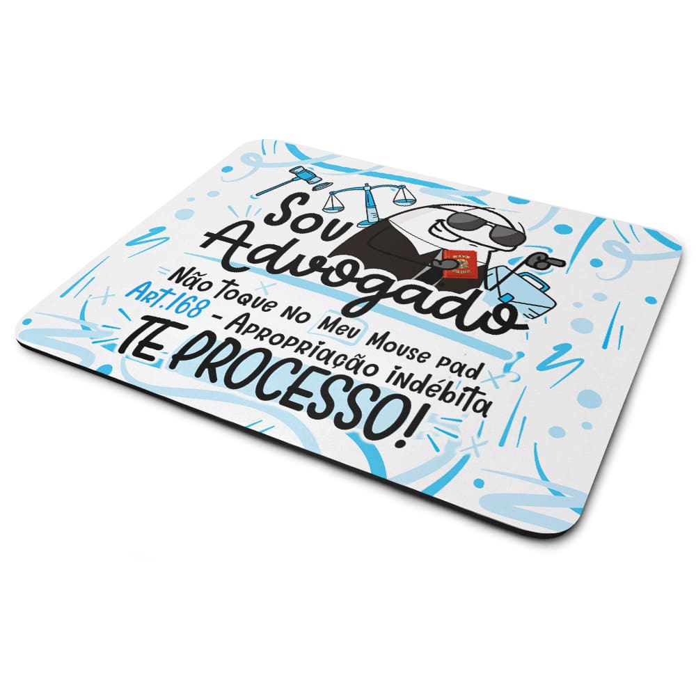 Mouse Pad Profissões - Sou advogado! Emborrachado