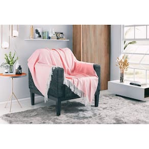 Manta P/ Sofá - Turim - 3 Lugares - Rosa - 1,40m x 2,10m - Adomes