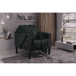 Manta P/ Sofá - Turim - 3 Lugares - Verde Musgo - 1,40m x 2,10m - Adomes