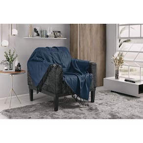 Manta P/ Sofá - Turim - 3 Lugares - Azul - 1,40m x 2,10m - Adomes