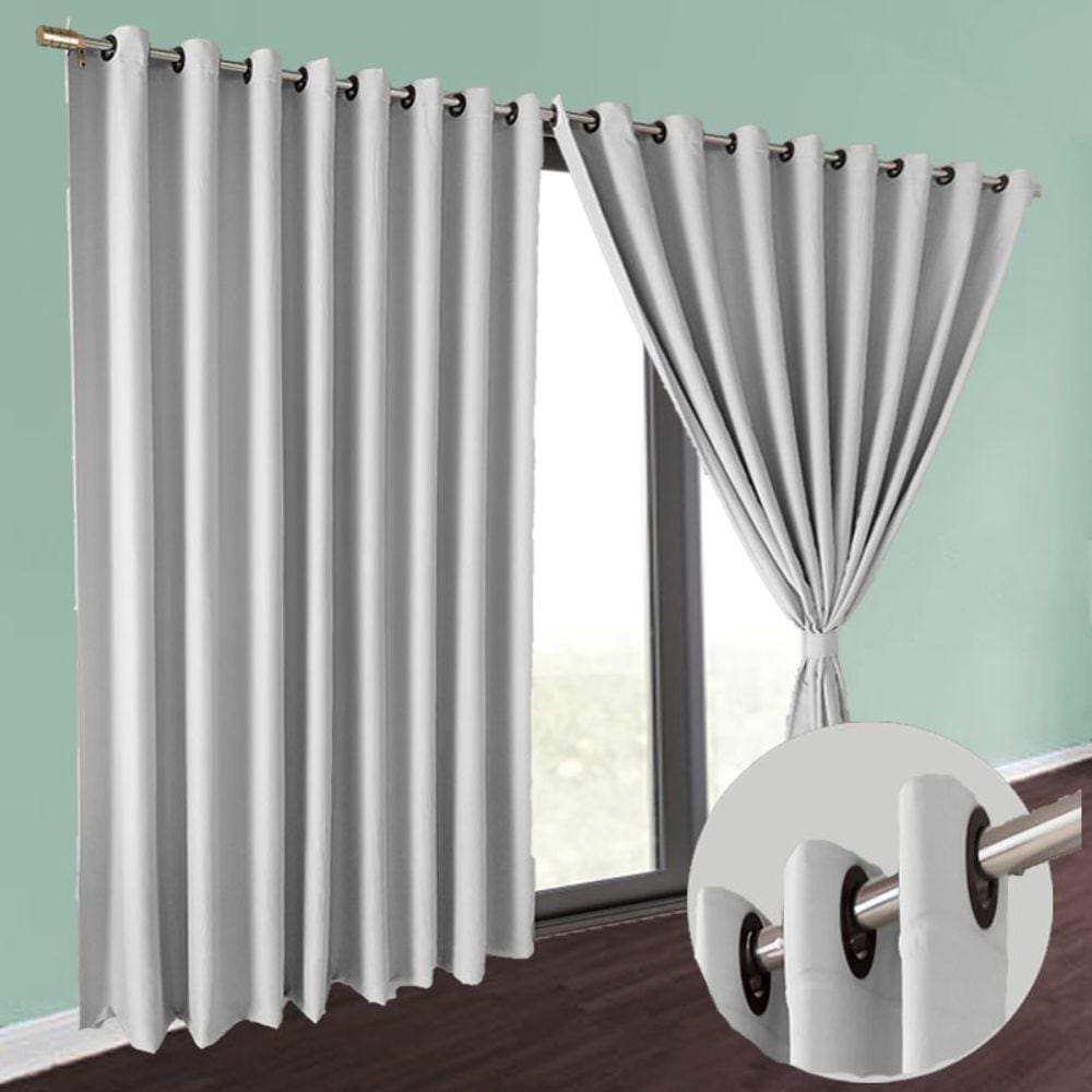 cortina blackout corta luz em tecido Brenda 5 x 2,80 bege