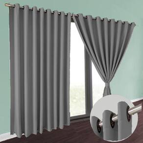 cortina blackout Brenda em tecido grosso 5,50 x 2,50 preto