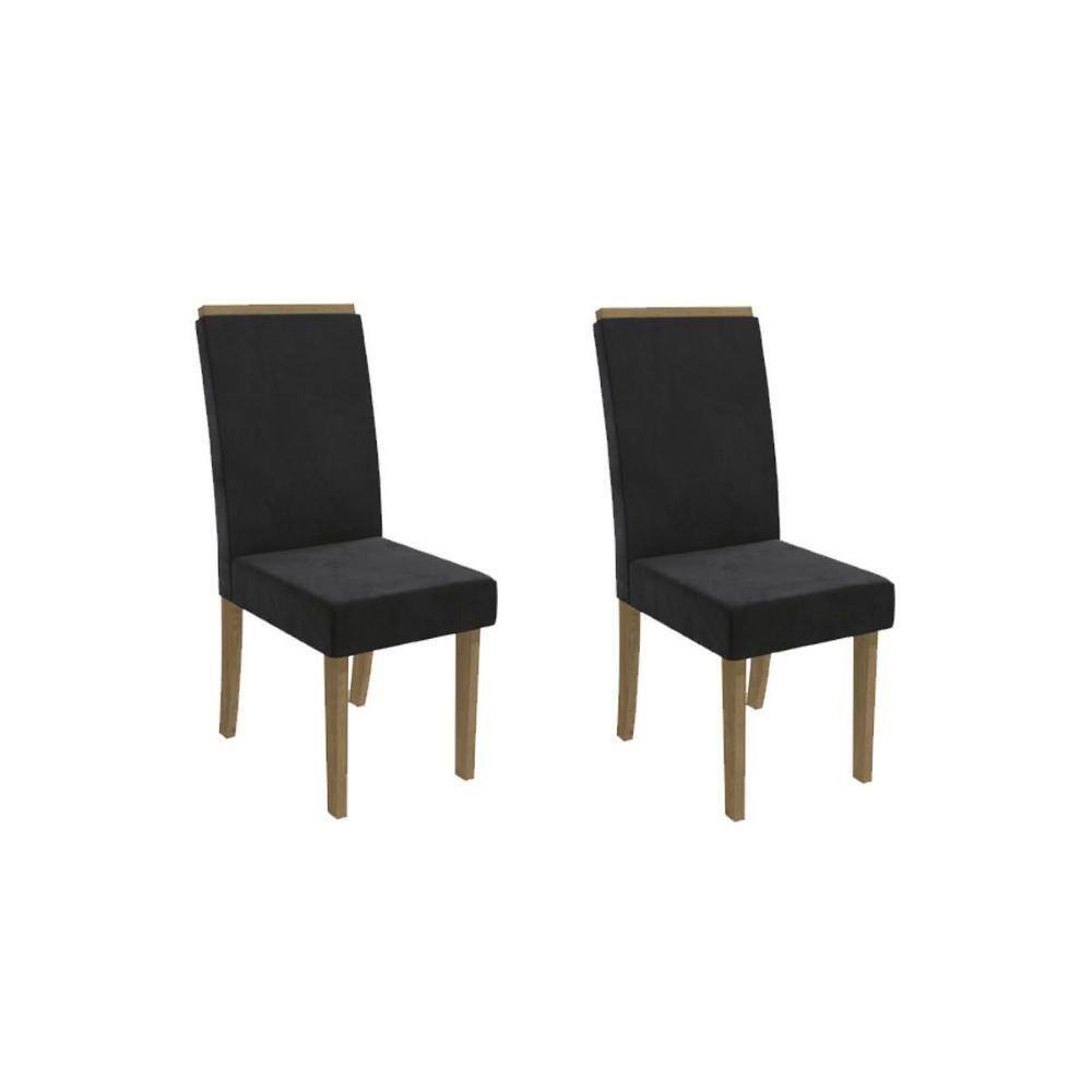 Kit 2 Cadeiras de Cozinha 2CAD142 2 Un Preto - Kappesberg
