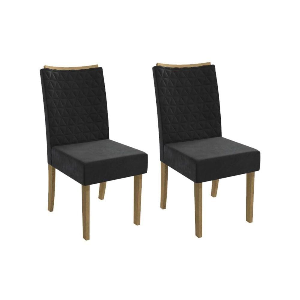 Kit 2 Cadeiras de Cozinha 2CAD129 2 Un Preto - Kappesberg