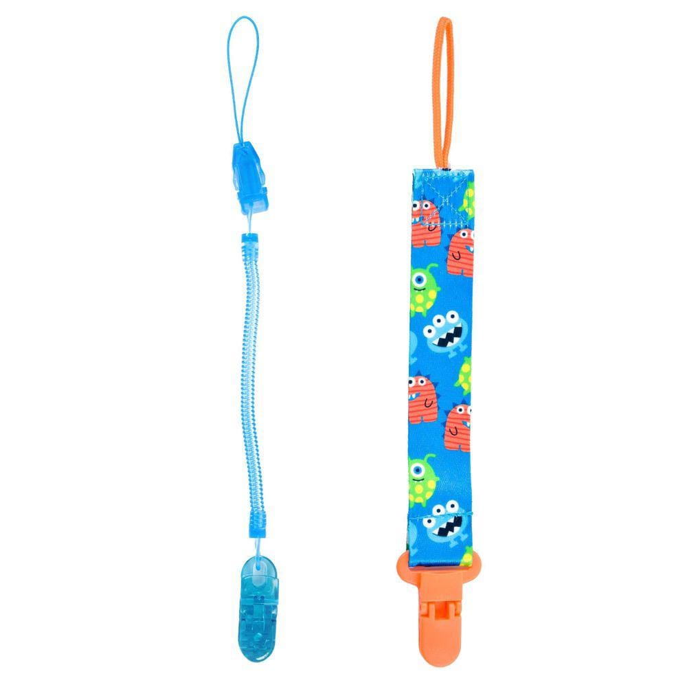 Combo 1 Prendedor De Chupeta Estampado E 1 Mola Pietra Baby