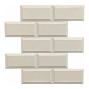 12 Placas 3D De Pvc Azulejos Tijolinho Retro Cozinha 50X50Cm