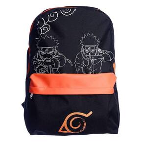 Mochila Naruto Aldeia Da Folha Laranja Preta Unissex Oficial