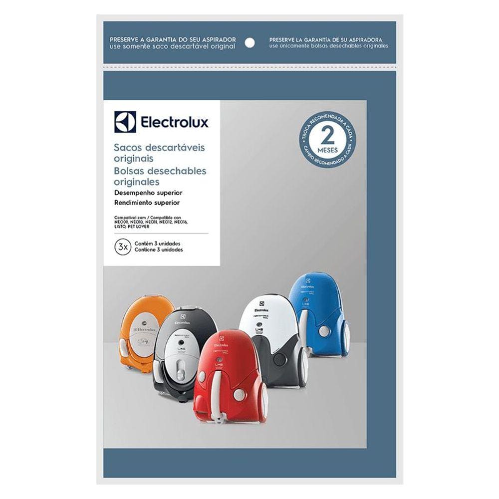 Saco Descartável Aspirador Electrolux Neo09 Neo10 Listo Pet Lover