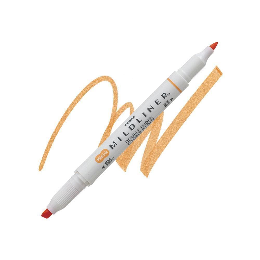 Caneta Marca-Texto Duplo Criativo Mildliner Laranja Zebra