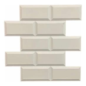 12 Placas 3D De Pvc Azulejos Tijolinho Retro Cozinha 50X50Cm