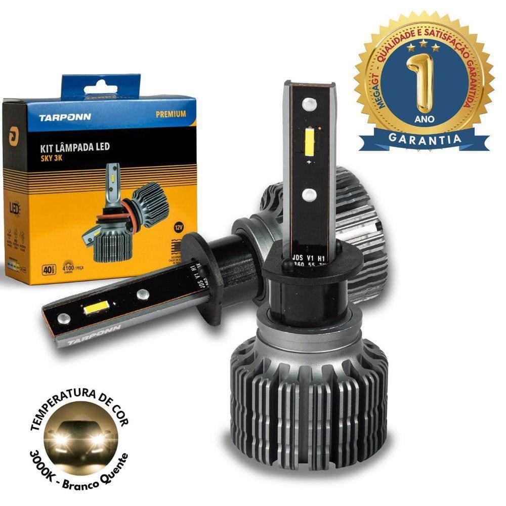 Ultra Led Sky Tarponn 8.200 Lumens 80W 3000K H3 Premium