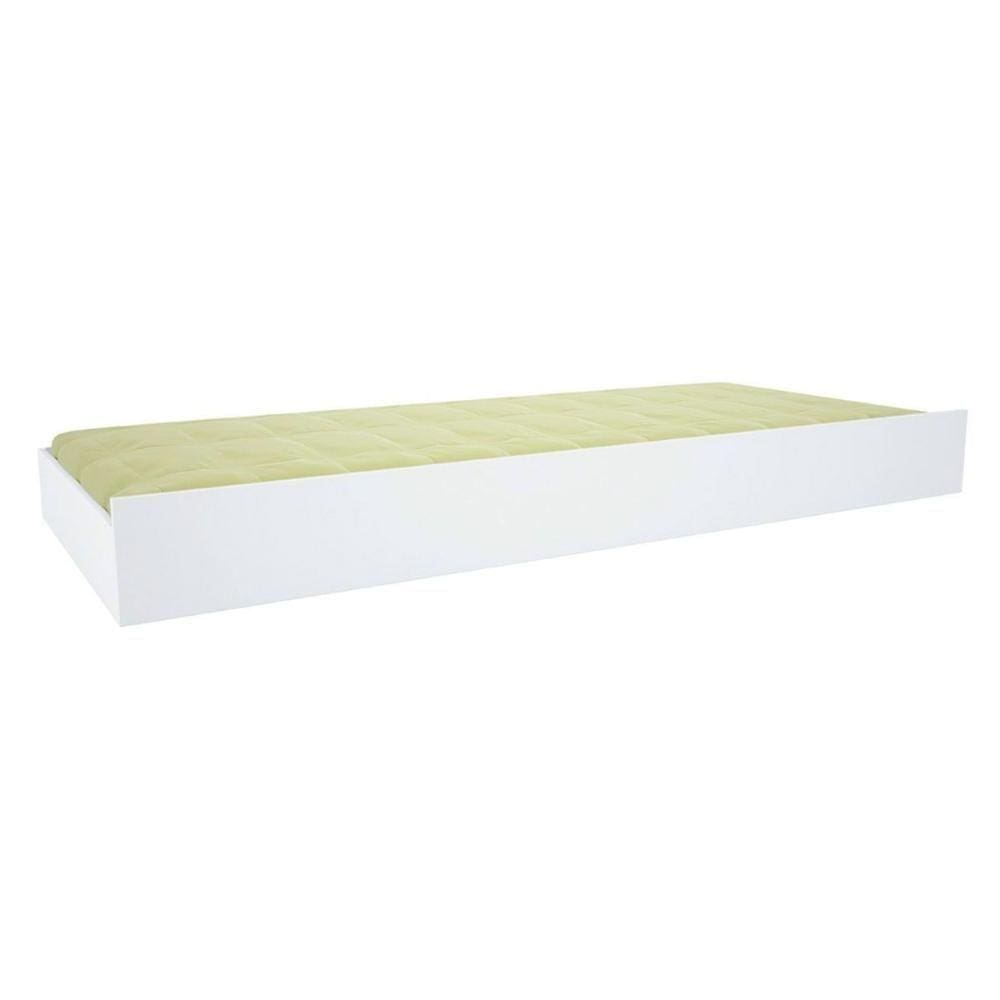 Cama Auxiliar Solteiro Aquarela Branco - Santos Andirá