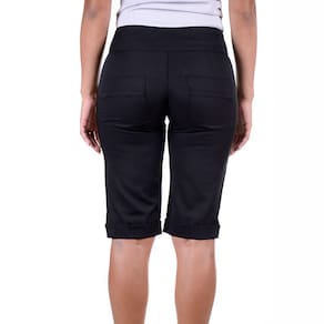 Bermuda Feminina Uniforme Ciclista em Tecido Two Way - Preto
