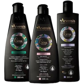 Kit Arvensis Shampoo Condicionador 2x300ml Ativador De Cachos 500ml