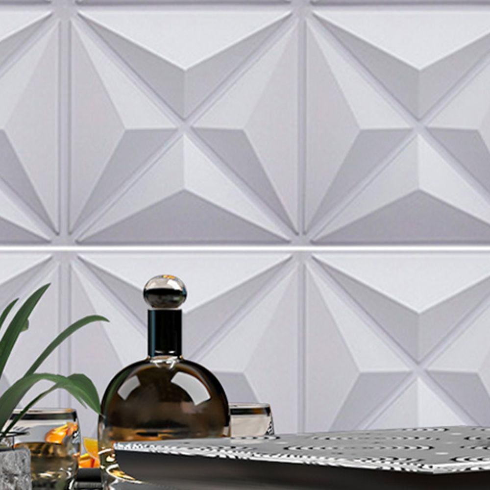 20 Placas PVC 3d Revestimento de Parede Decorativa Estrelar Alto relevo Quarto Sala Cozinha 25cm x 25cm