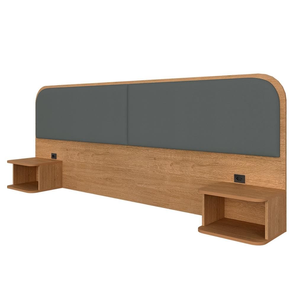 Cabeceira Suspensa Casal Amsterdã Carvalho/cinza - Móveis Arapongas