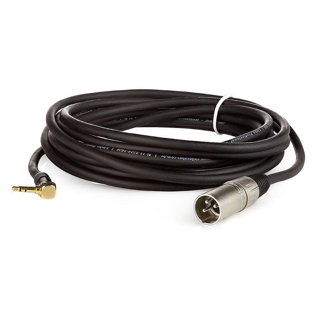 Cabo Profissional Xlr Macho Para P2 90 Graus Estereo - 5 Metros