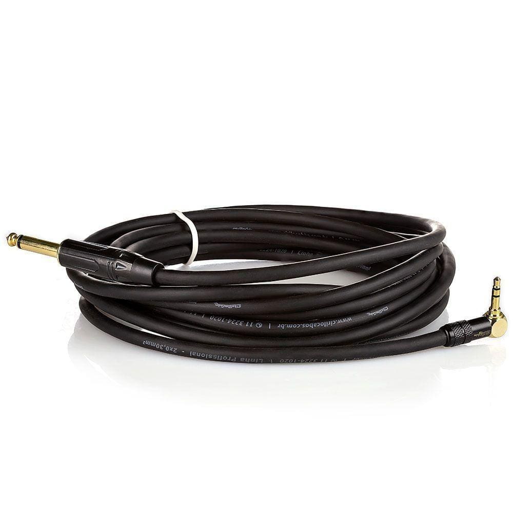 Cabo Profissional P10 Mono Para P2 90 Graus Estereo - 50 Metros