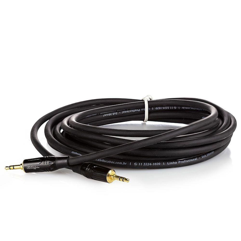 Cabo P2 Para P2 Estereo Macho Profissional - 85 Metros