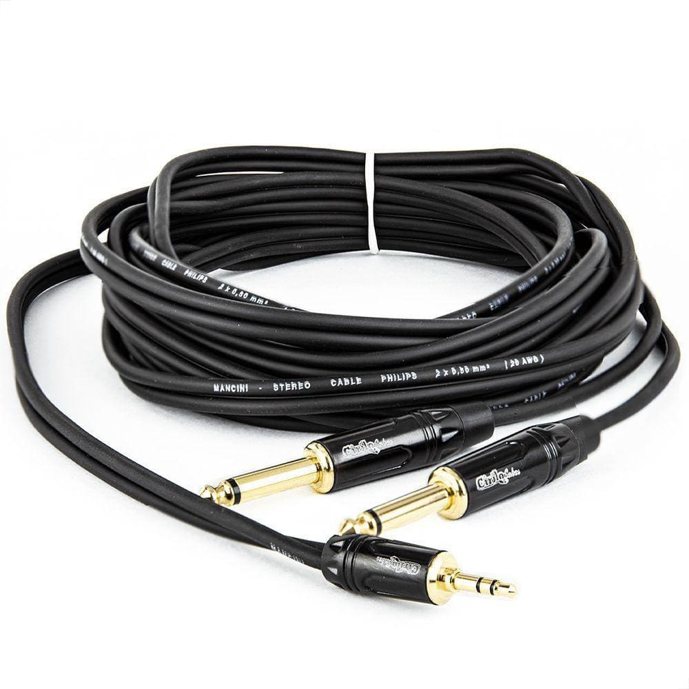 Cabo Adaptador P2 Estereo Para 2 P10 Mono - 8 Metros