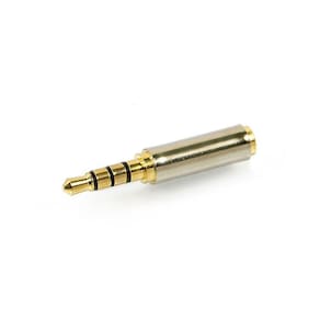 Adaptador P1 Fêmea Para P2 Macho - Banhado Em Ouro