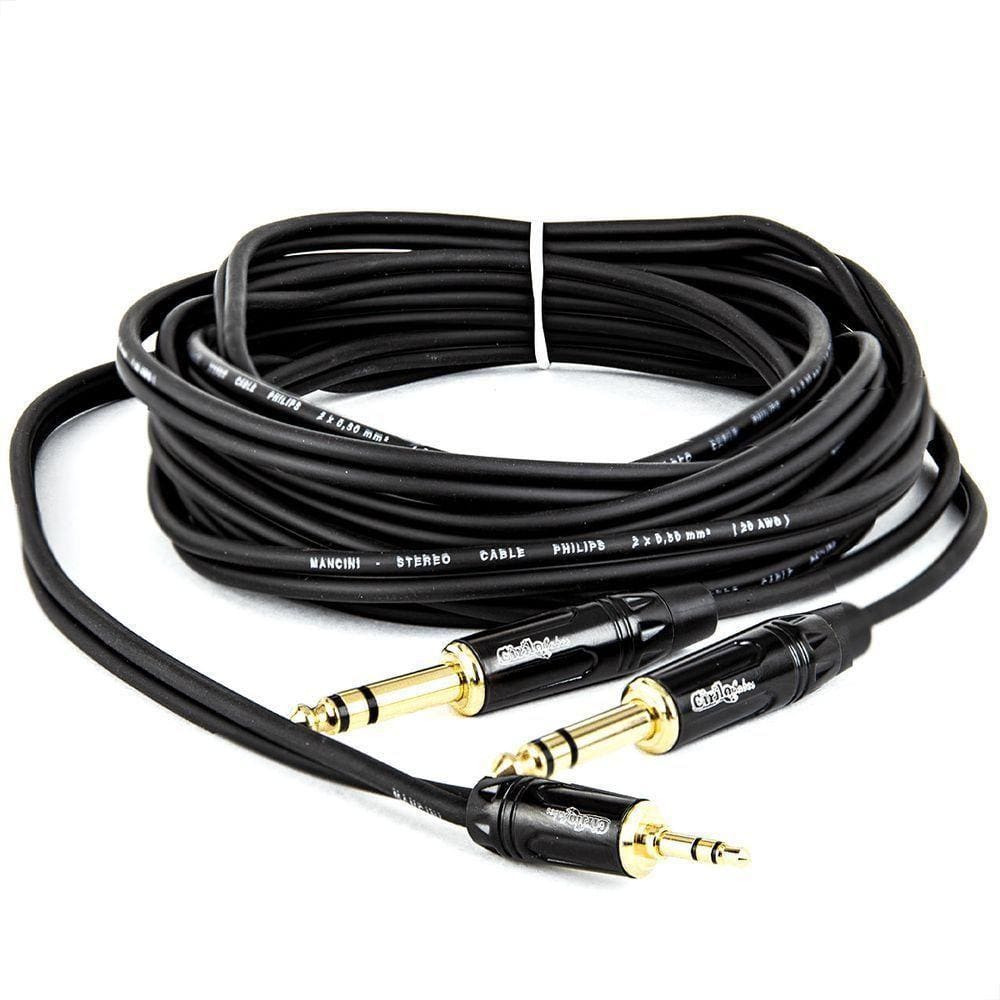 Cabo Adaptador P2 Para 2 P10 Estéreo - 80 Cm